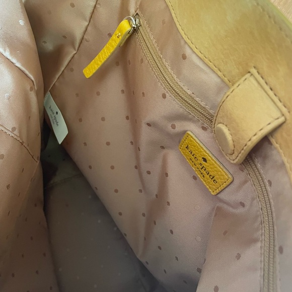 Kate Spade yellow and black tassel tote bag - Picture 4 of 10